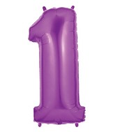 40 INCH PURPLE NUMBER BALLOONS