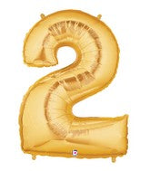 40" Gold NUMBER BALLOONS