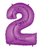 40 INCH PURPLE NUMBER BALLOONS