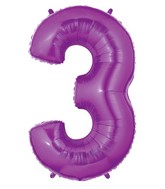 40 INCH PURPLE NUMBER BALLOONS