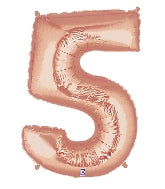 40 INCH ROSE GOLD NUMBER BALLOONS