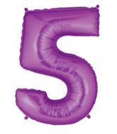 40 INCH PURPLE NUMBER BALLOONS