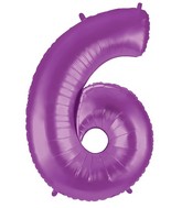 40 INCH PURPLE NUMBER BALLOONS