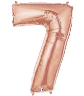 40 INCH ROSE GOLD NUMBER BALLOONS
