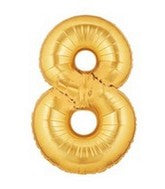 40" Gold NUMBER BALLOONS