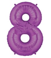 40 INCH PURPLE NUMBER BALLOONS