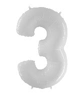 40 INCH BRIGHT WHITE BALLOONS