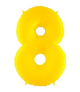 40 INCH FLORESCENT YELLOW NUMBER BALLOONS