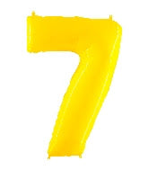 40 INCH FLORESCENT YELLOW NUMBER BALLOONS