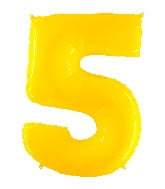40 INCH FLORESCENT YELLOW NUMBER BALLOONS