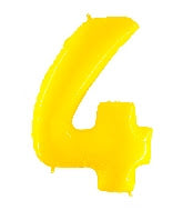 40 INCH FLORESCENT YELLOW NUMBER BALLOONS