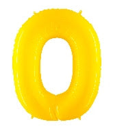 40 INCH FLORESCENT YELLOW NUMBER BALLOONS