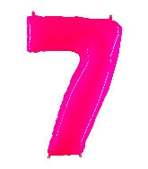 40 INCH FLORESCENT PINK NUMBER BALLOONS