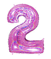 40 INCH GLITTER FUCHSIA NUMBER BALLOONS