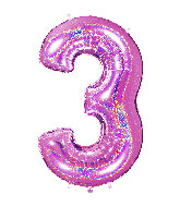 40 INCH GLITTER FUCHSIA NUMBER BALLOONS