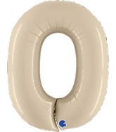 40 INCH SATIN CREAM NUMBER BALLOONS
