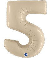 40 INCH SATIN CREAM NUMBER BALLOONS