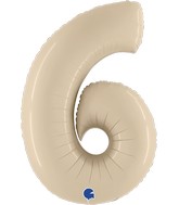 40 INCH SATIN CREAM NUMBER BALLOONS