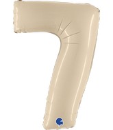40 INCH SATIN CREAM NUMBER BALLOONS