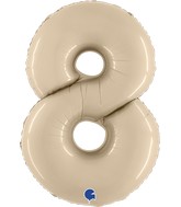 40 INCH SATIN CREAM NUMBER BALLOONS