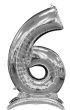 50 INCH SILVER STAND-UP NUMBER BALLOONS
