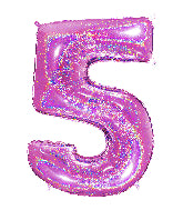 40 INCH GLITTER FUCHSIA NUMBER BALLOONS