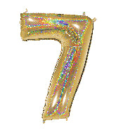 40 INCH GLITTER GOLD NUMBER BALLOONS