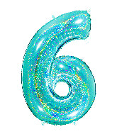 40 INCH GLITTER TIFFANY NUMBER BALLOONS