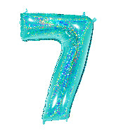 40 INCH GLITTER TIFFANY NUMBER BALLOONS