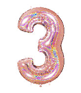 40 INCH GLITTER ROSE NUMBER BALLOONS