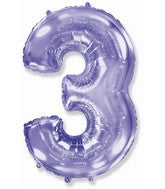 40 INCH FLEXMETAL LILAC NUMBER BALLOONS