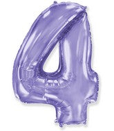 40 INCH FLEXMETAL LILAC NUMBER BALLOONS