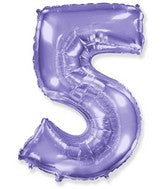 40 INCH FLEXMETAL LILAC NUMBER BALLOONS