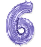 40 INCH FLEXMETAL LILAC NUMBER BALLOONS