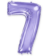 40 INCH FLEXMETAL LILAC NUMBER BALLOONS
