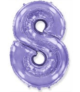 40 INCH FLEXMETAL LILAC NUMBER BALLOONS