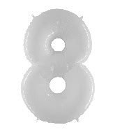 40 INCH BRIGHT WHITE BALLOONS