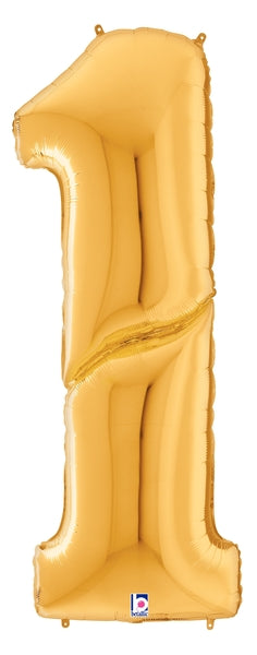 64 inch LARGE GOLD NUMBER BALLOONS