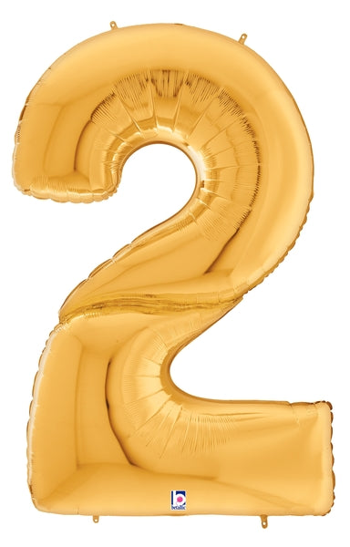 64 inch LARGE GOLD NUMBER BALLOONS