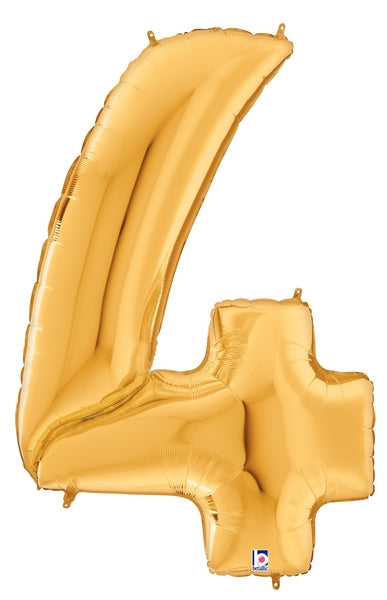 64 inch LARGE GOLD NUMBER BALLOONS