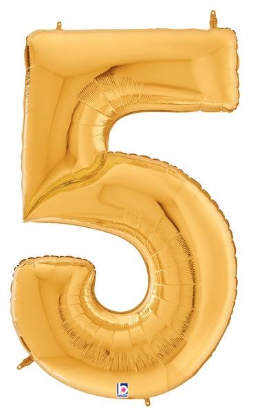 64 inch LARGE GOLD NUMBER BALLOONS