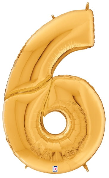 64 inch LARGE GOLD NUMBER BALLOONS
