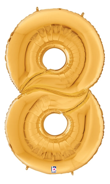 64 inch LARGE GOLD NUMBER BALLOONS