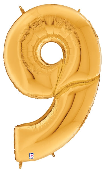 64 inch LARGE GOLD NUMBER BALLOONS