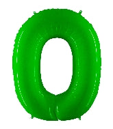 40 INCH FLORESCENT LIME GREEN NUMBER BALLOONS