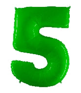 40 INCH FLORESCENT LIME GREEN NUMBER BALLOONS