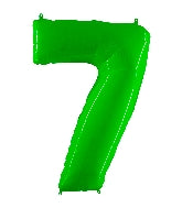 40 INCH FLORESCENT LIME GREEN NUMBER BALLOONS