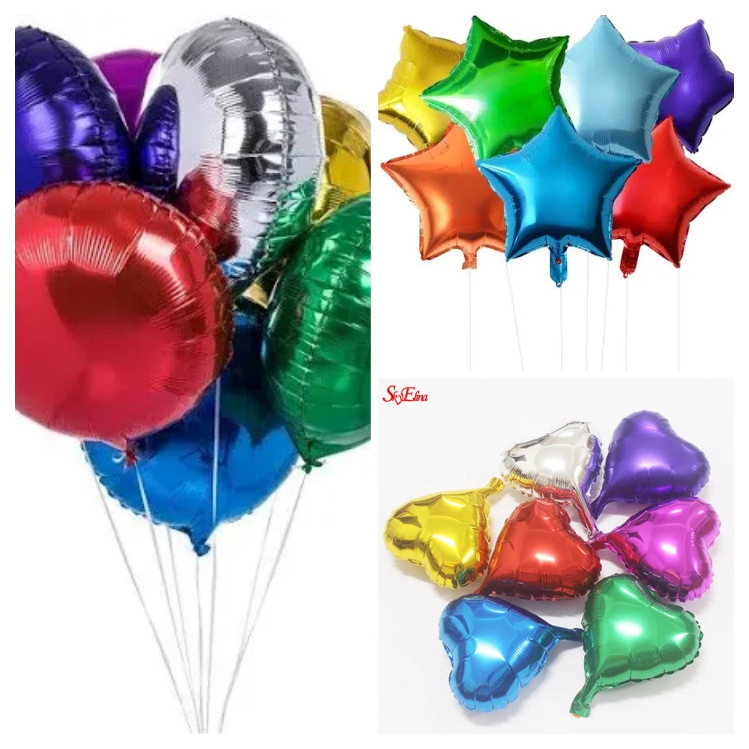 18 inch Solid Color Foil Balloons
