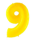 40 INCH FLORESCENT YELLOW NUMBER BALLOONS