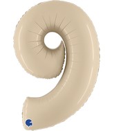 40 INCH SATIN CREAM NUMBER BALLOONS